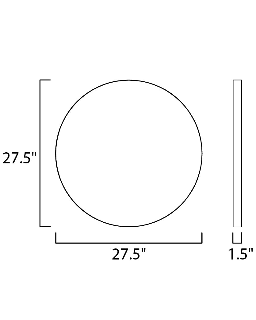 27.5" Round LED Mirror Brushed Aluminum by ET2
