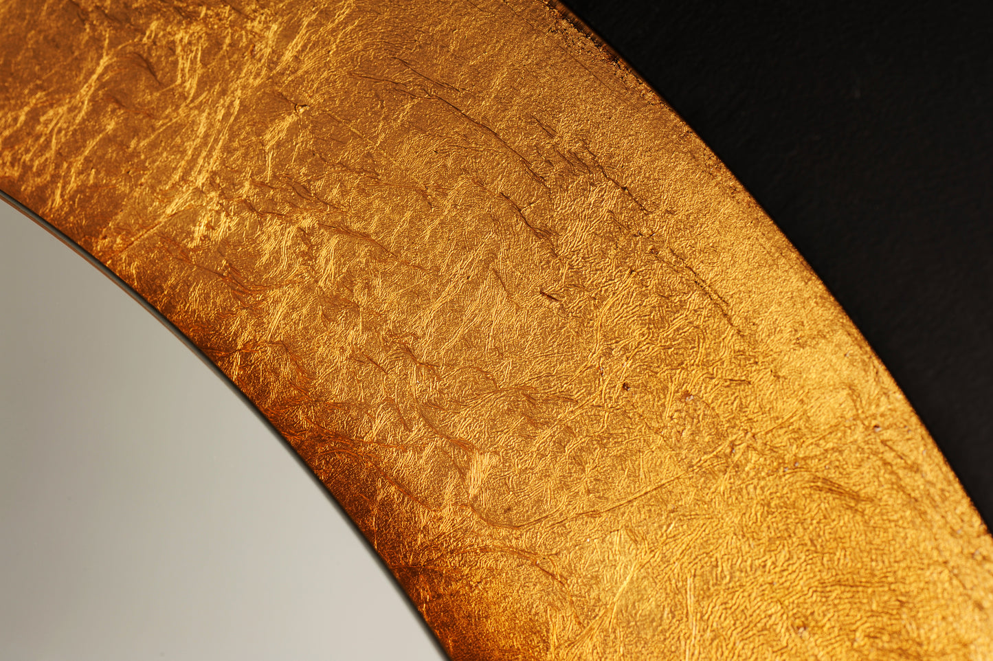 Floating LED Mirror Square 31.5" Gold Leaf/Black by ET2