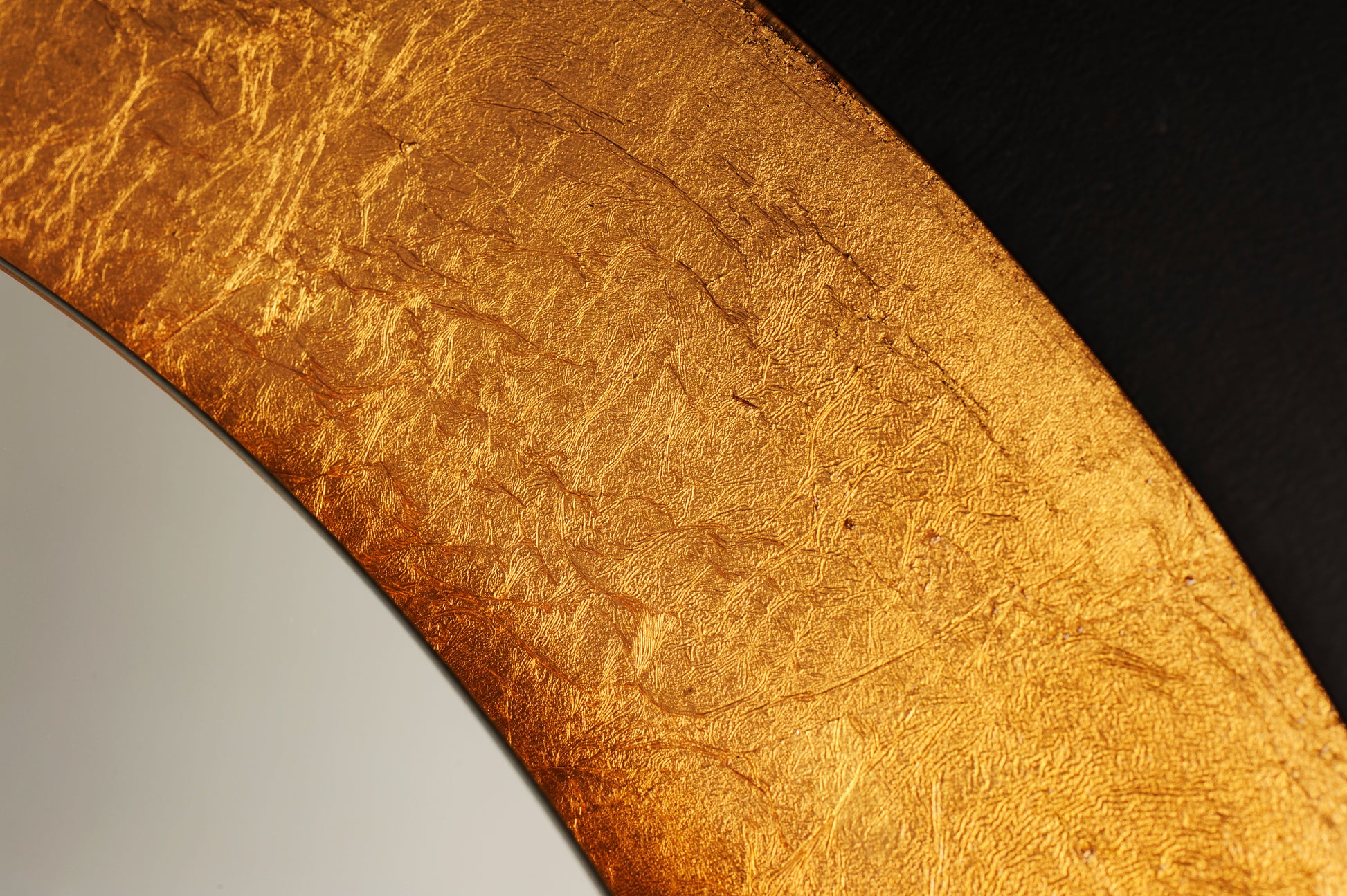 Floating LED Mirror Square 31.5" Gold Leaf/Black by ET2