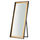 Floating 30" x 67" LED Free Standing Mirror Gold Leaf/Black by ET2