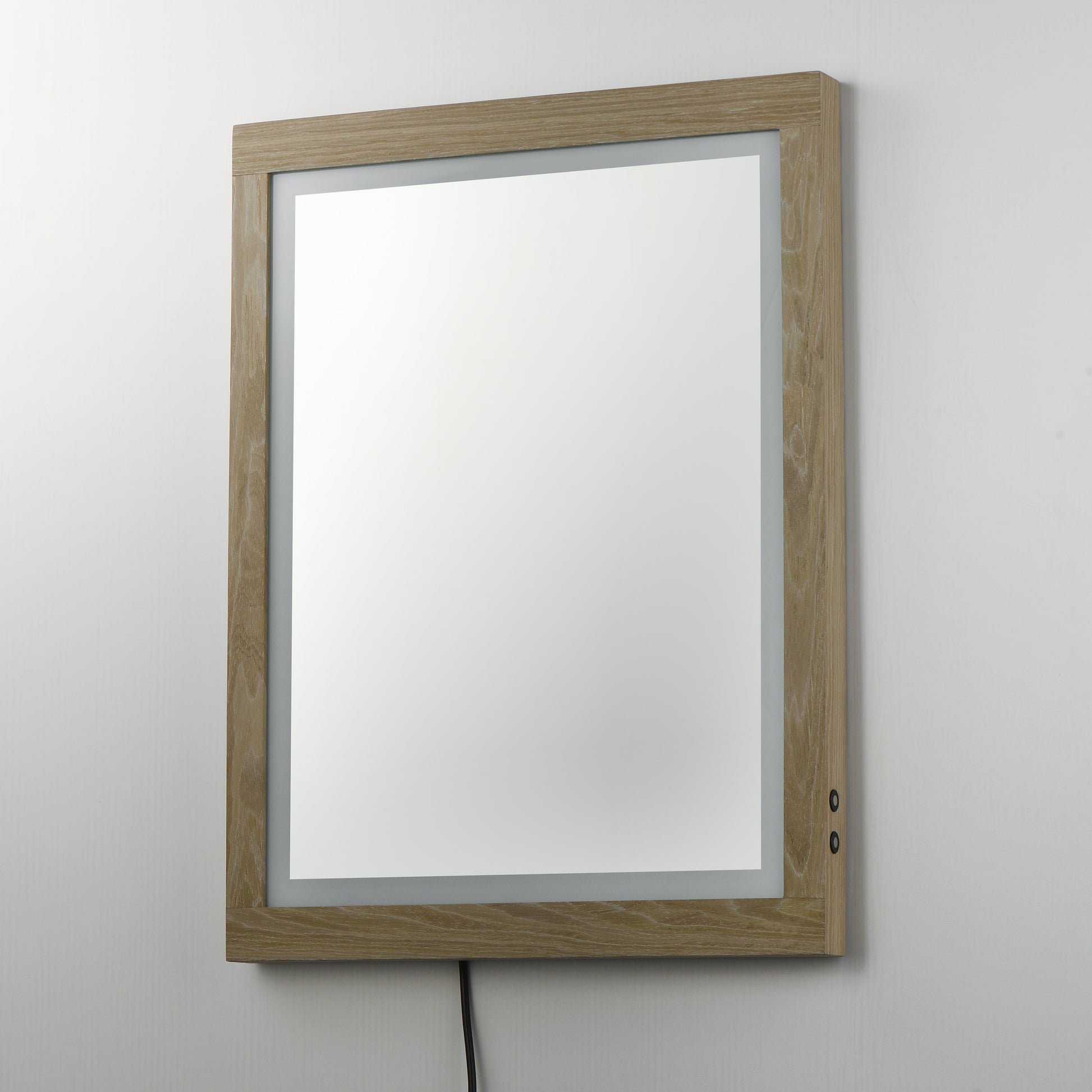 Sawyer 24"x32" Oak Framed LED Mirror Oak by ET2