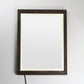 Sawyer 24"x32" Walnut Framed LED Mirror Walnut by ET2