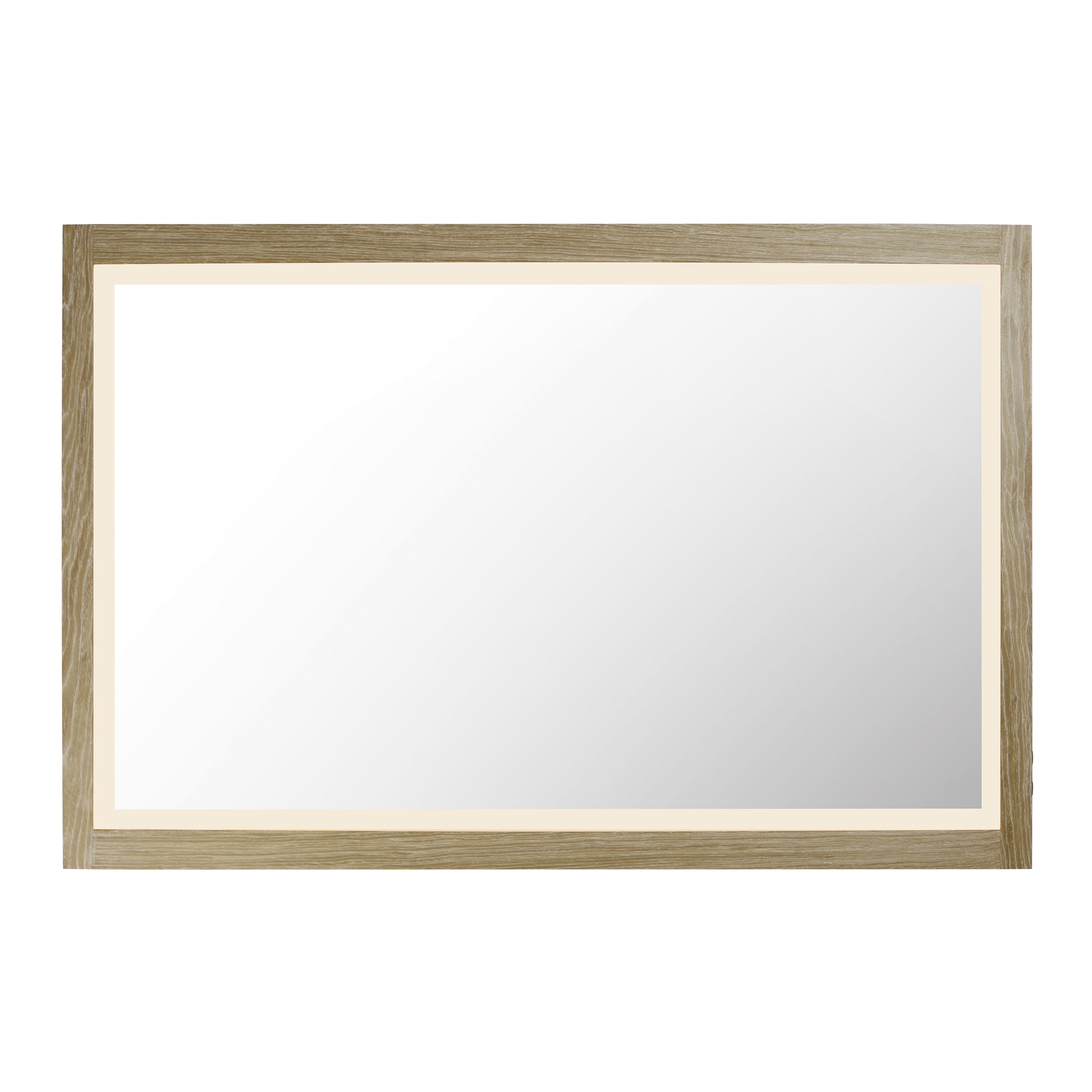 Sawyer 48"x32" Oak Framed LED Mirror Oak by ET2