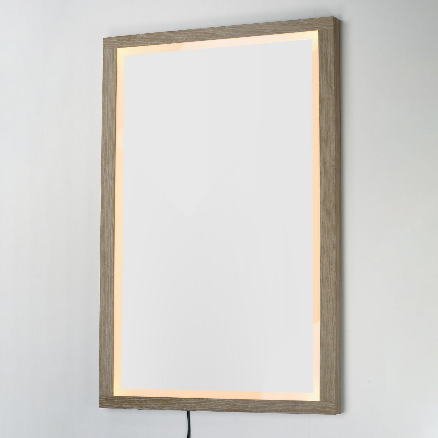 Sawyer 48"x32" Oak Framed LED Mirror Oak by ET2