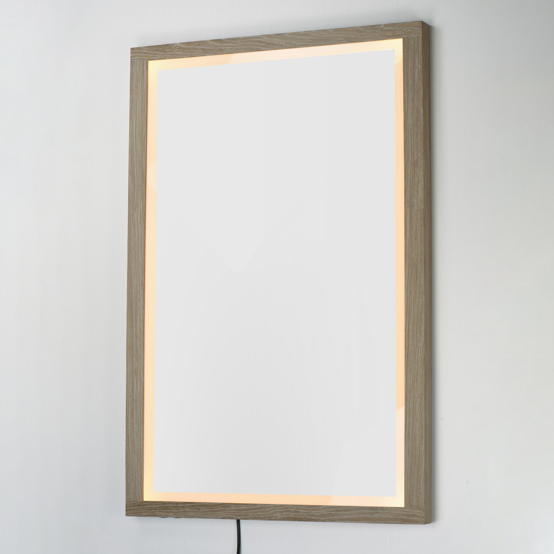Sawyer 48"x32" Oak Framed LED Mirror Oak by ET2