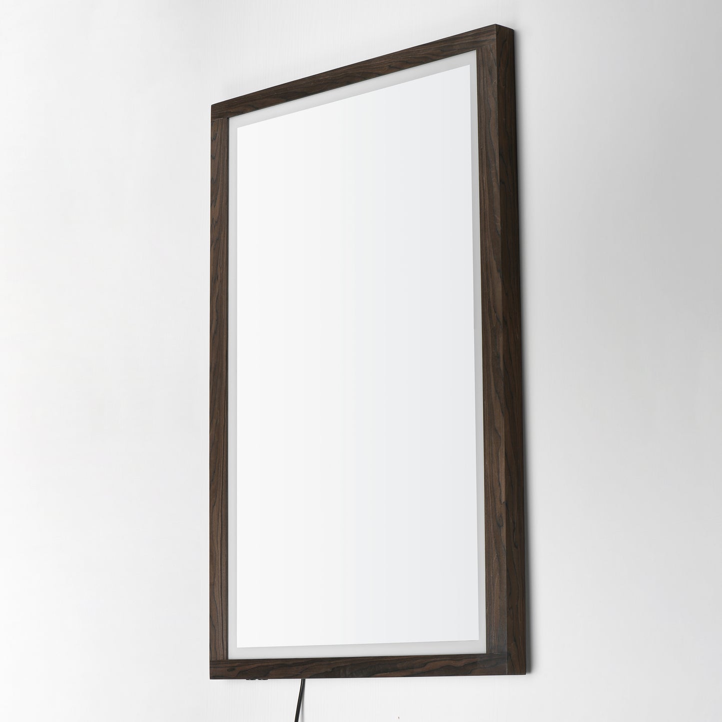 Sawyer 48"x32" Walnut Framed LED Mirror Walnut by ET2