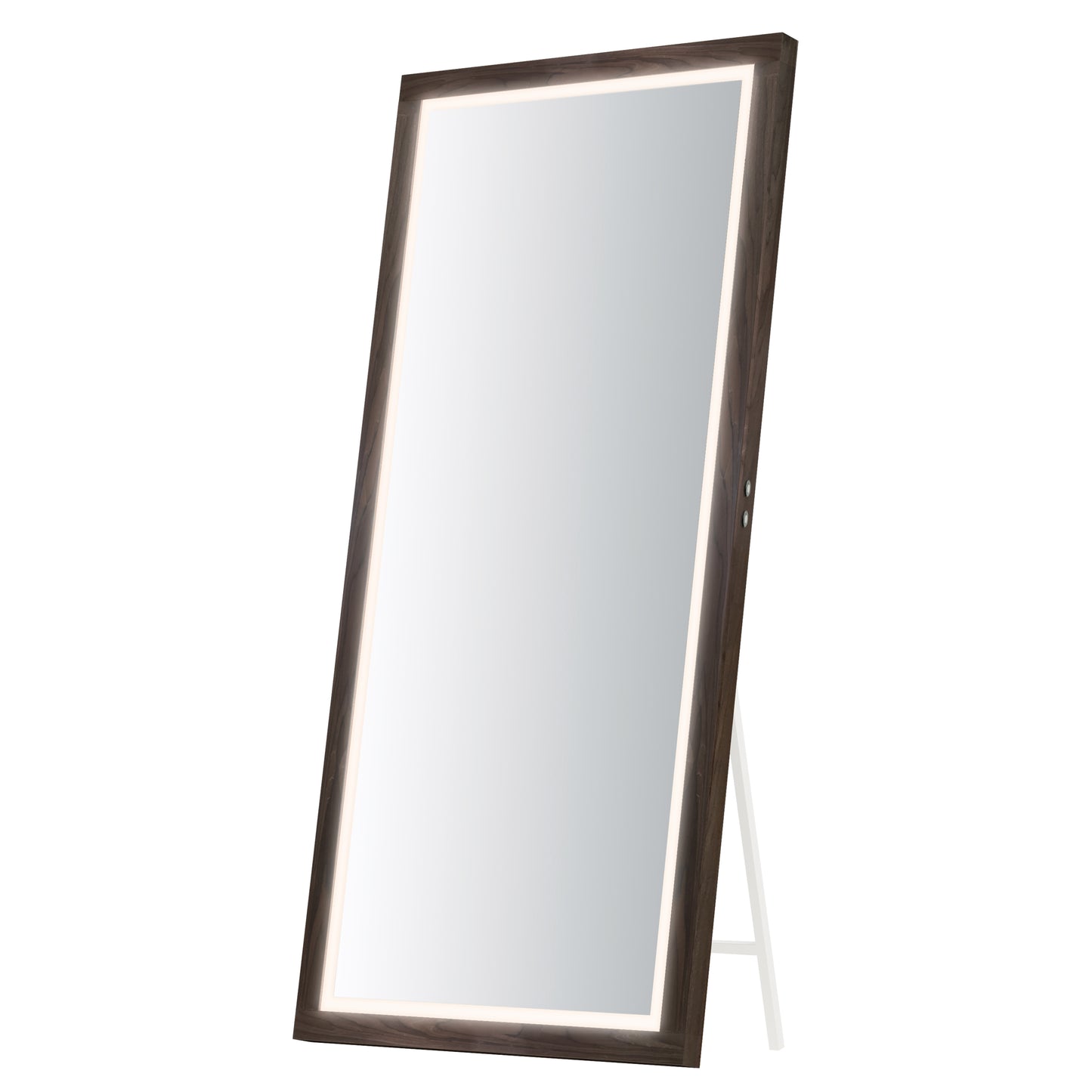 Sawyer 68"x32" Walnut Framed LED Mirror Walnut by ET2