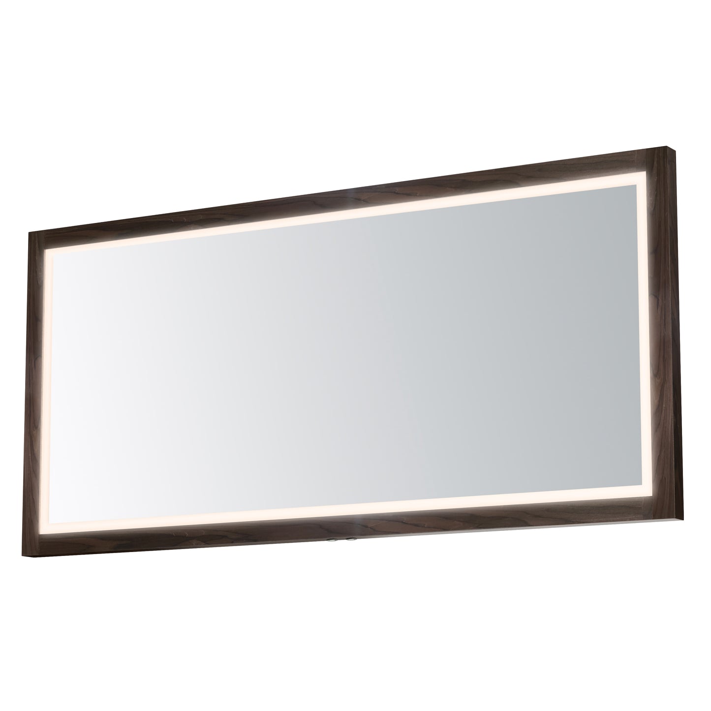 Sawyer 68"x32" Walnut Framed LED Mirror Walnut by ET2
