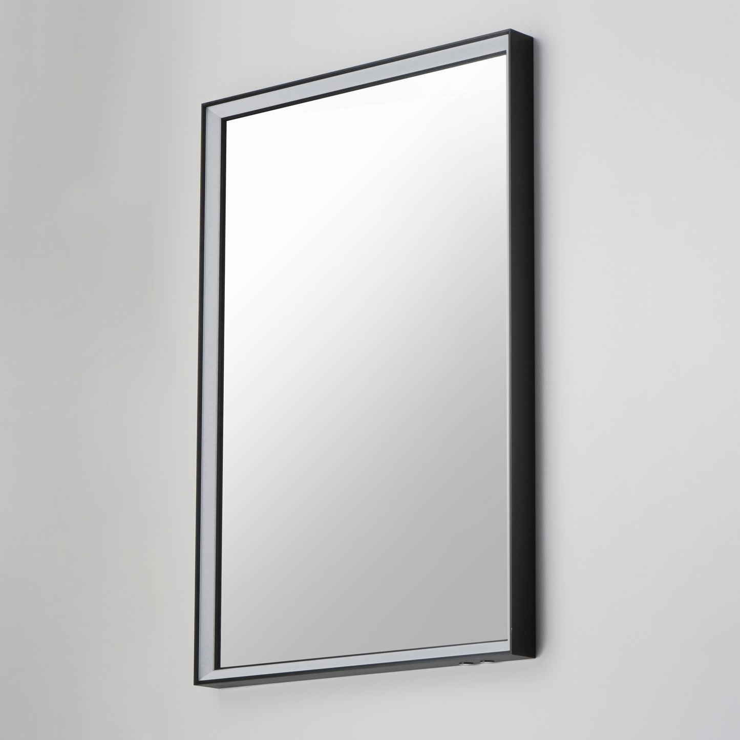 Bevel 24"x30" LED Mirror 2CCT Brushed Black by ET2