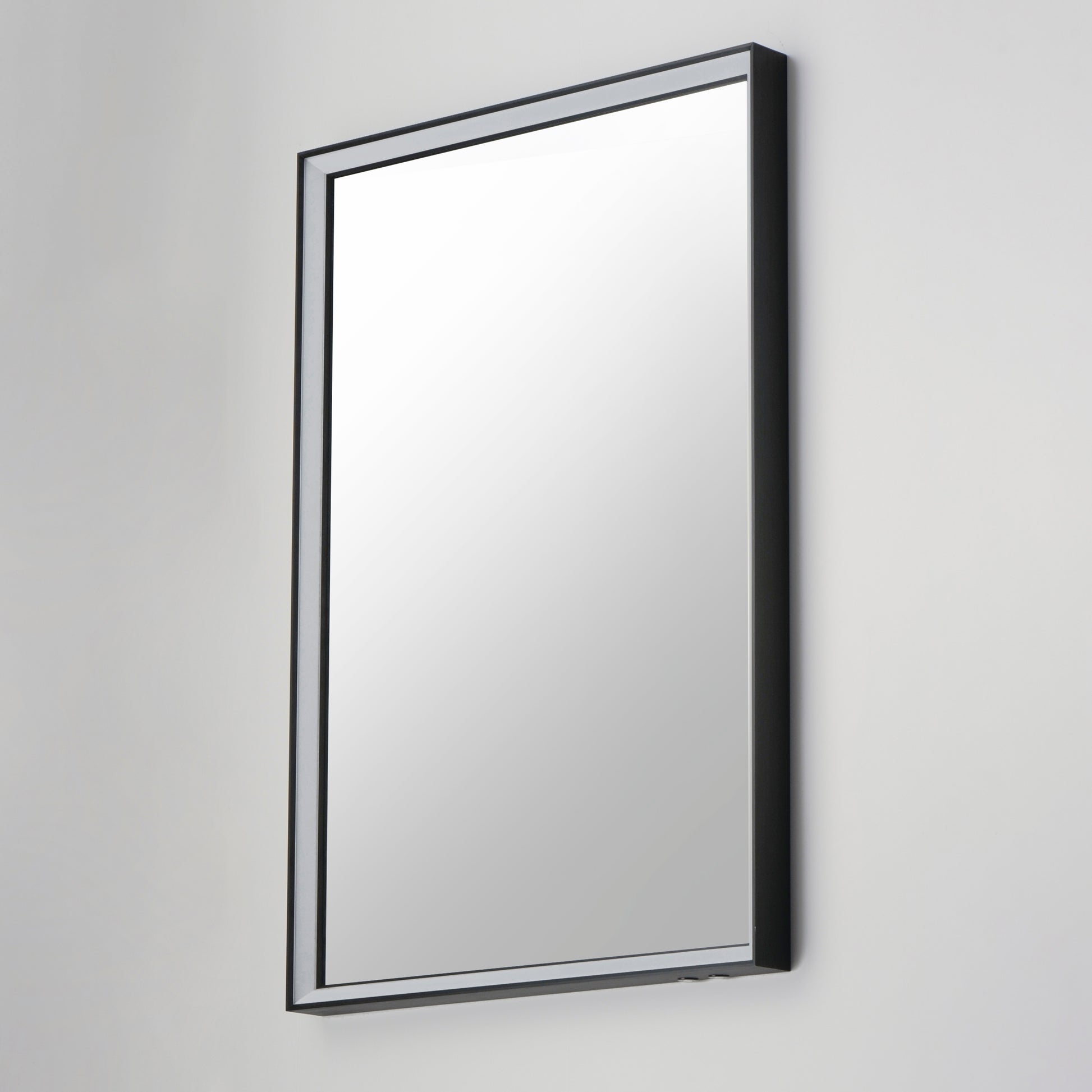 Bevel 24"x30" LED Mirror 2CCT Brushed Black by ET2