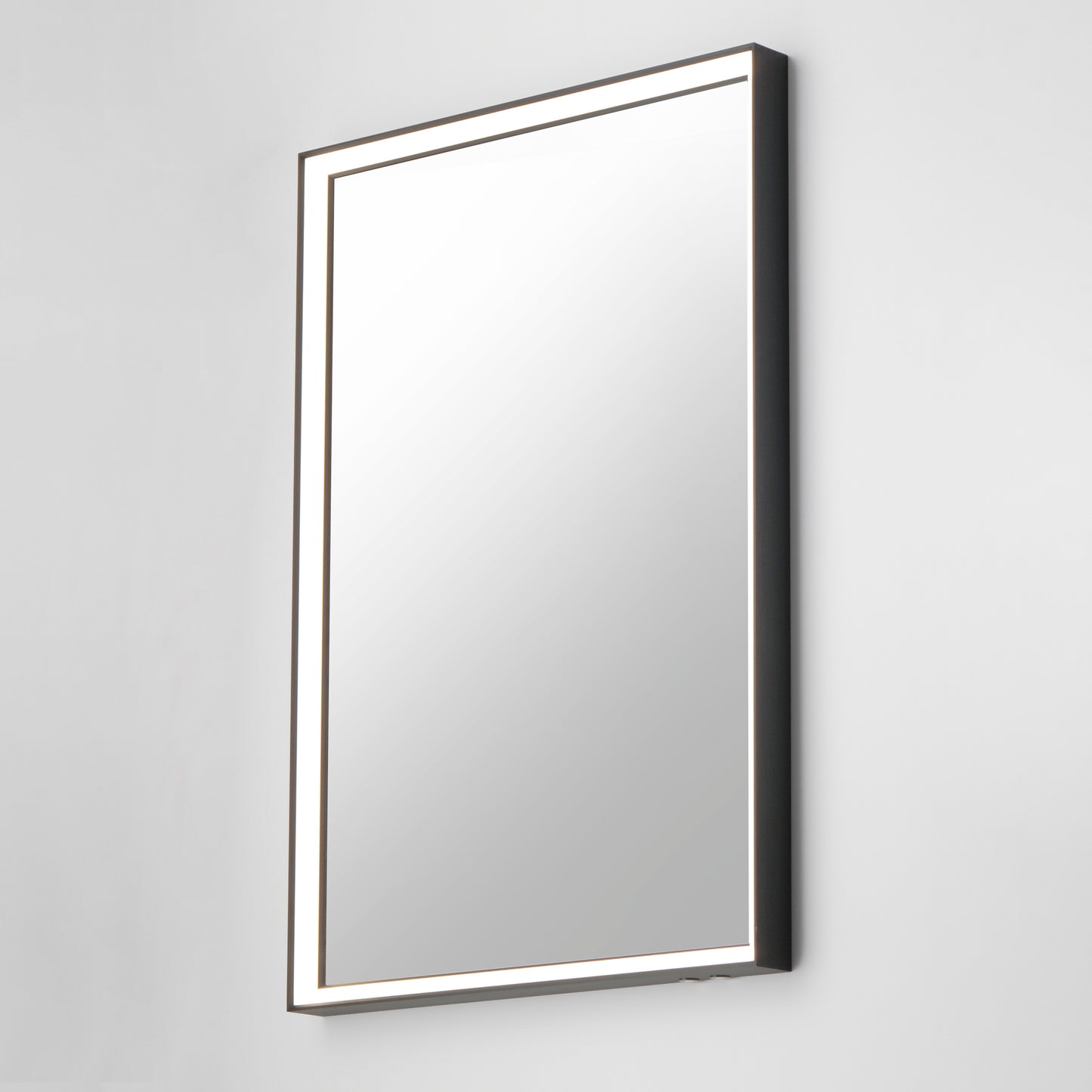 Bevel 24"x30" LED Mirror 2CCT Brushed Black by ET2