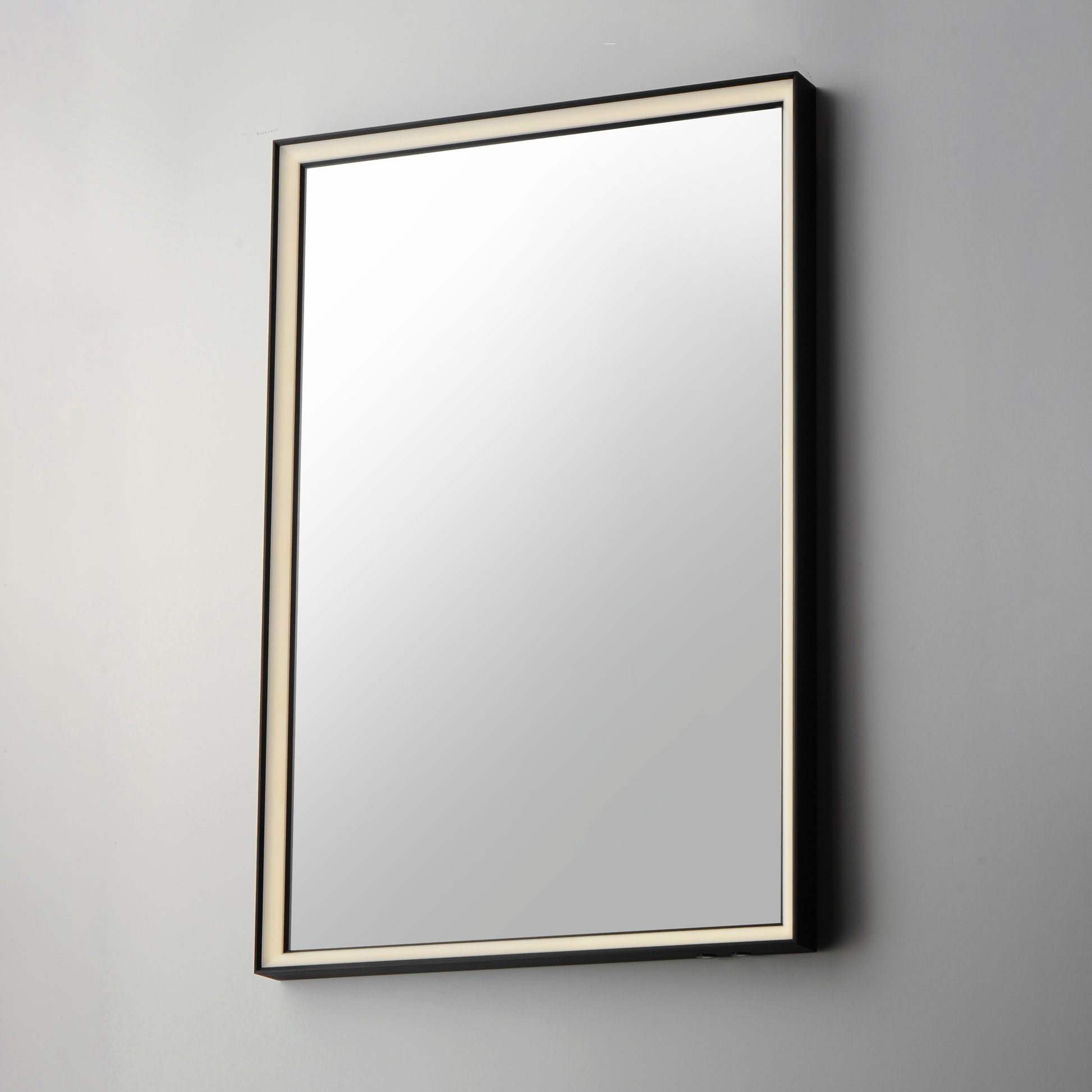 Bevel 24"x30" LED Mirror 2CCT Brushed Black by ET2