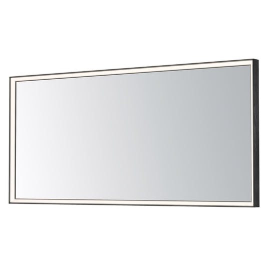 Bevel 60"x28" LED Mirror-2CCT Brushed Black by ET2