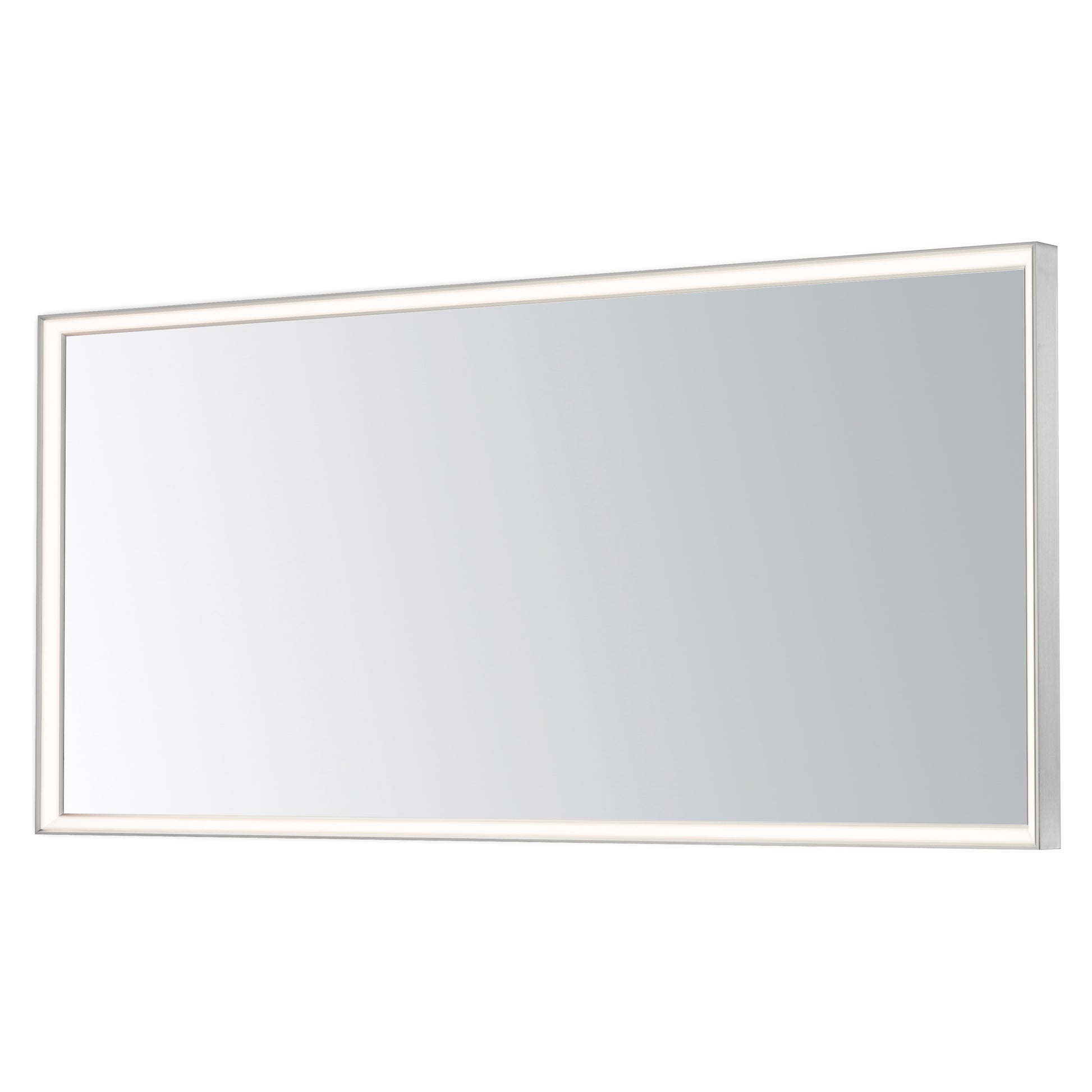 Bevel 60"x28" LED Mirror Satin Nickel by ET2