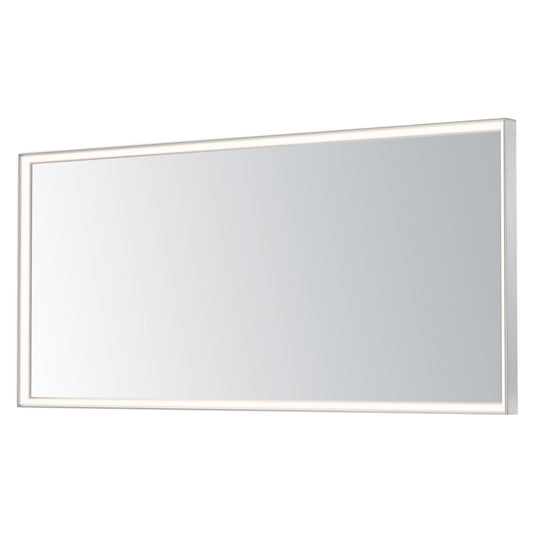 Bevel 60"x28" LED Mirror Satin Nickel by ET2