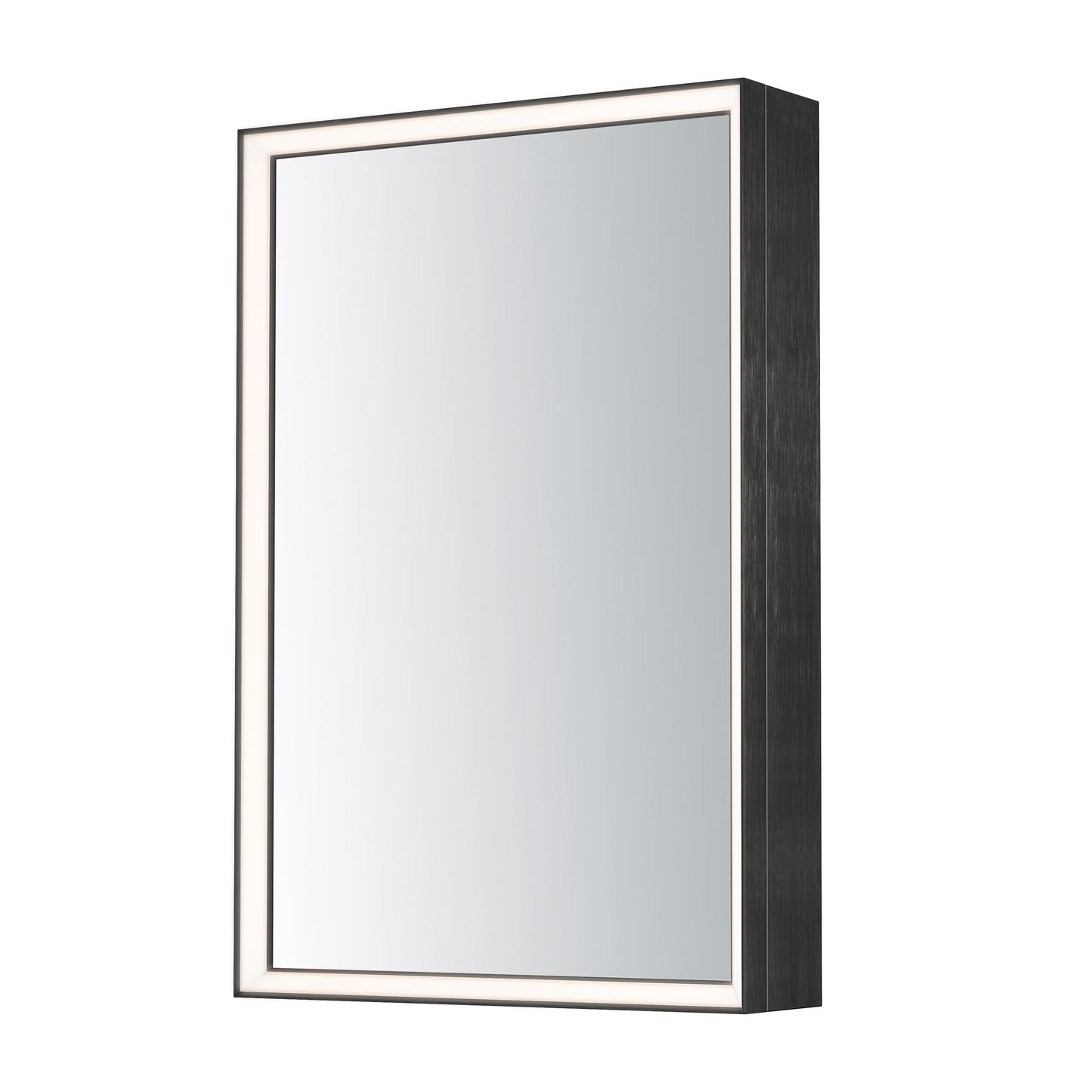 Bevel 24" x 36" Medicine Cabinet LED Mirror 3000K Brushed Black by ET2