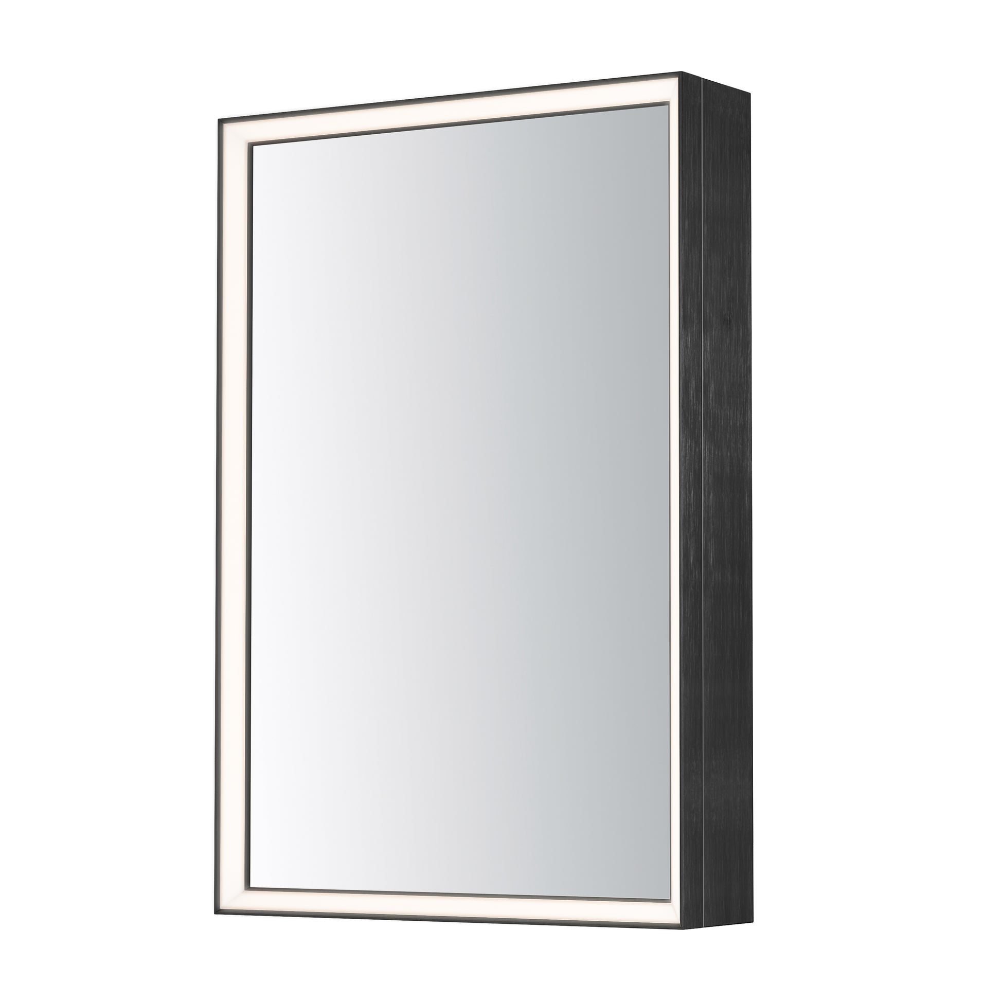 Bevel 24" x 36" Medicine Cabinet LED Mirror 3000K Brushed Black by ET2