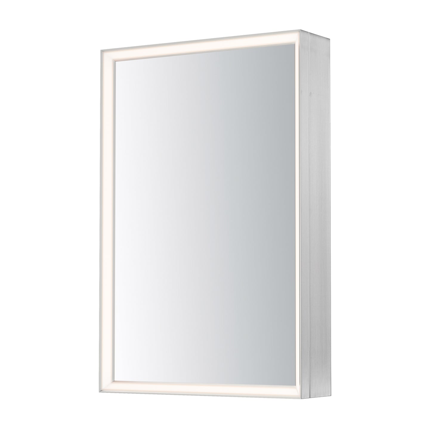 Bevel 24" x 36" Medicine Cabinet LED Mirror 3000K Satin Nickel by ET2