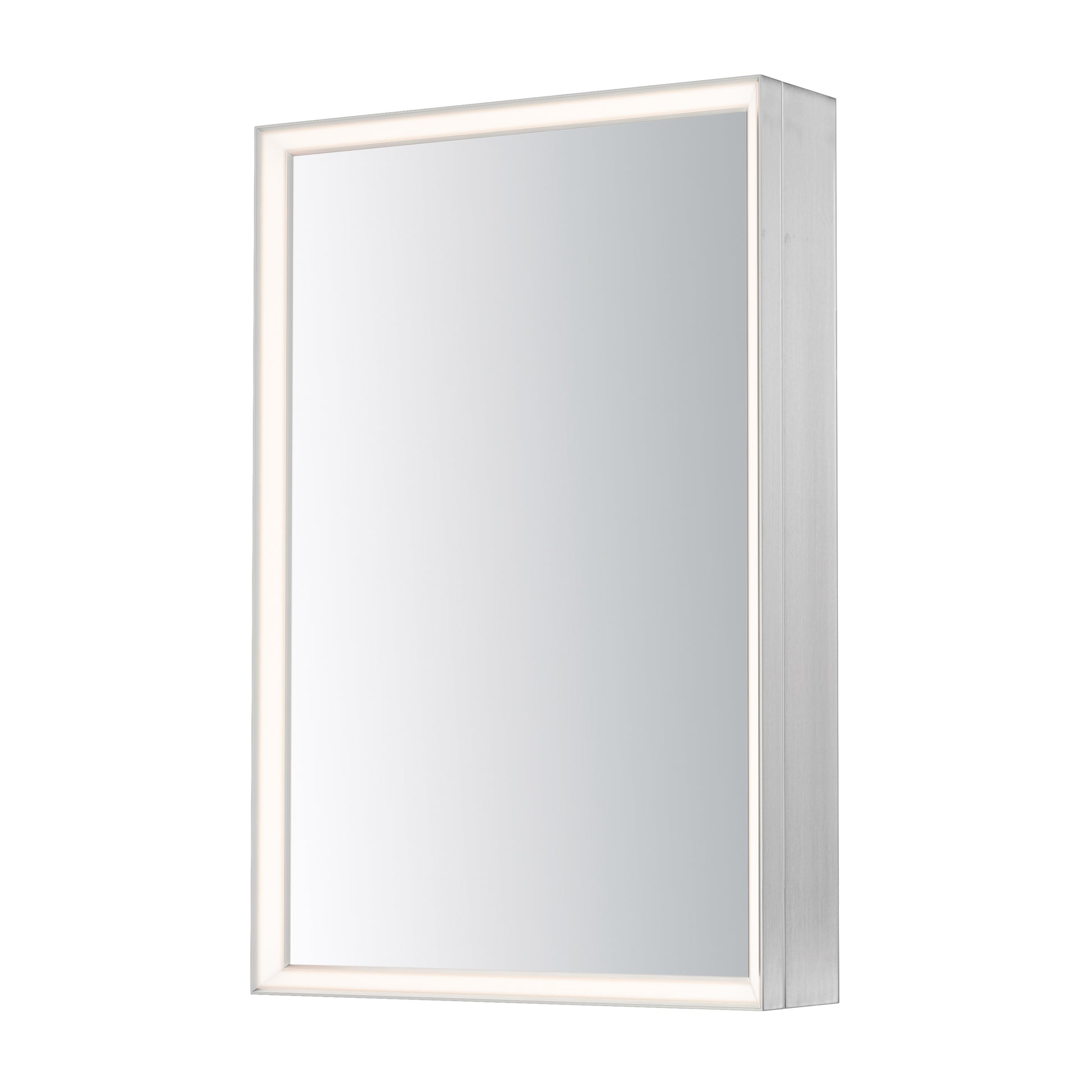 Bevel 24" x 36" Medicine Cabinet LED Mirror 3000K Satin Nickel by ET2