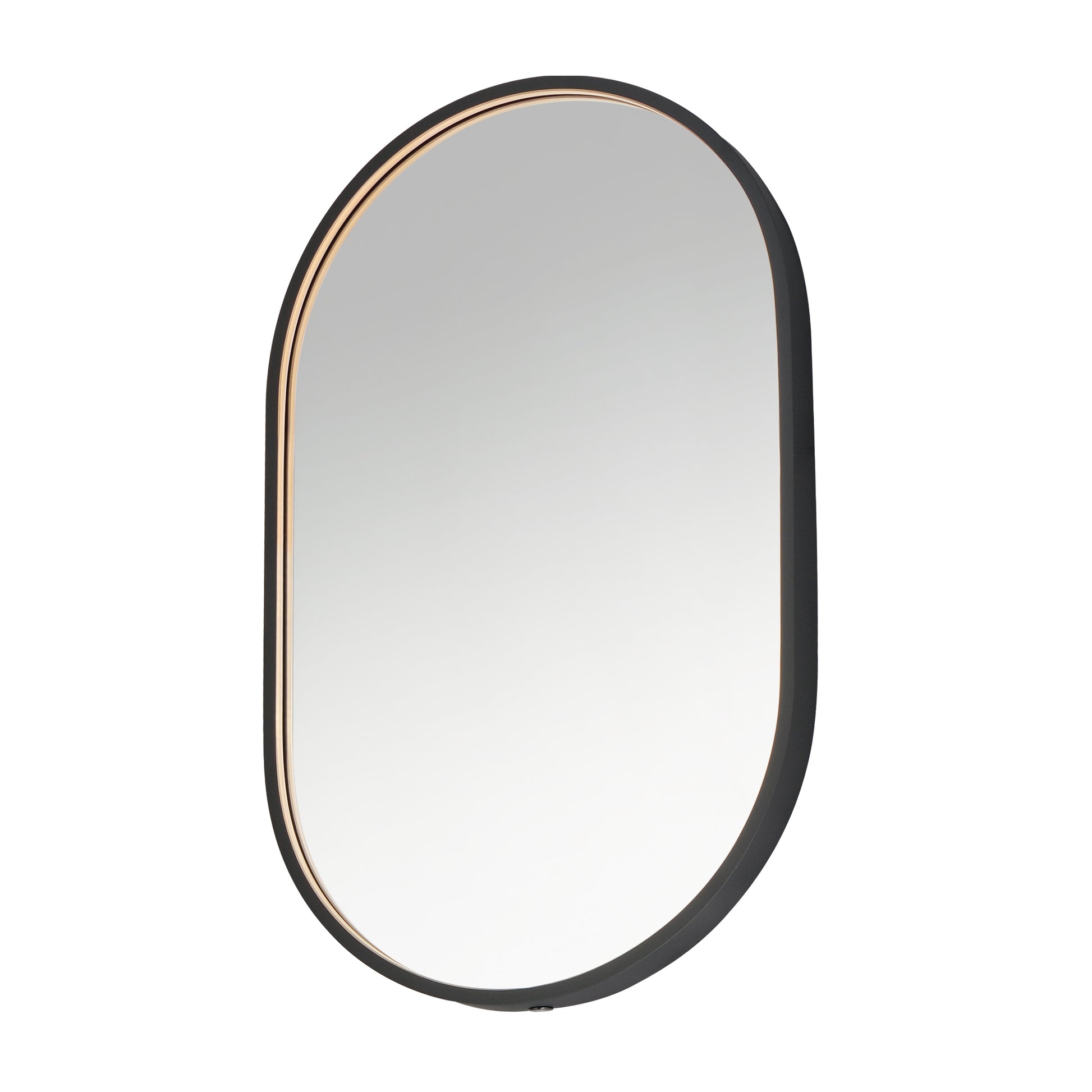 Elisse Oval 20"x32" Oval LED Mirror Black by ET2