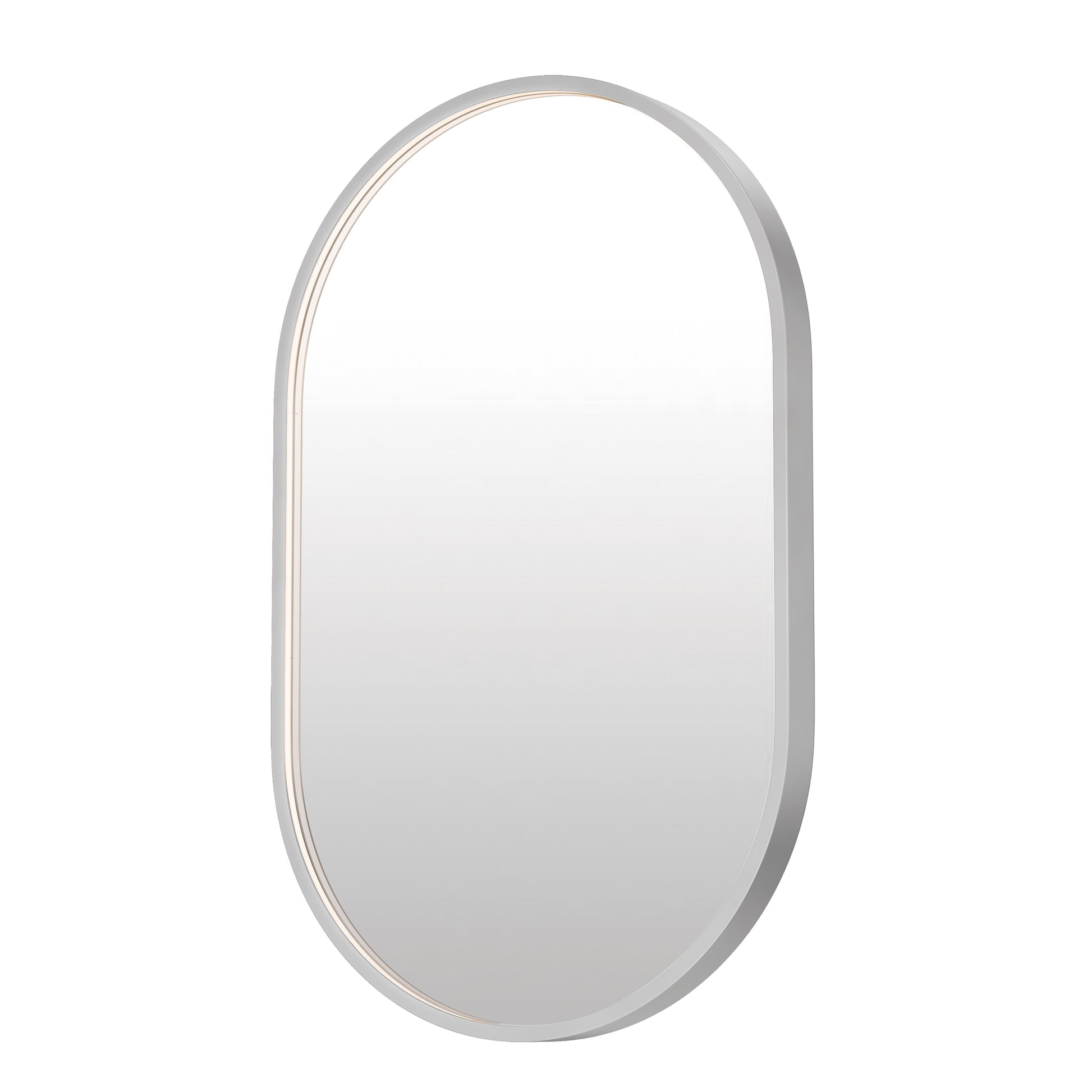 Elisse 20"X32" Oval LED Mirror Satin Nickel by ET2