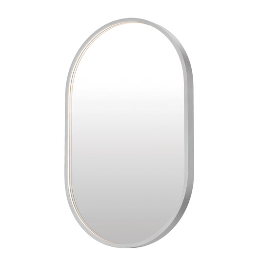 Elisse 20"X32" Oval LED Mirror Satin Nickel by ET2