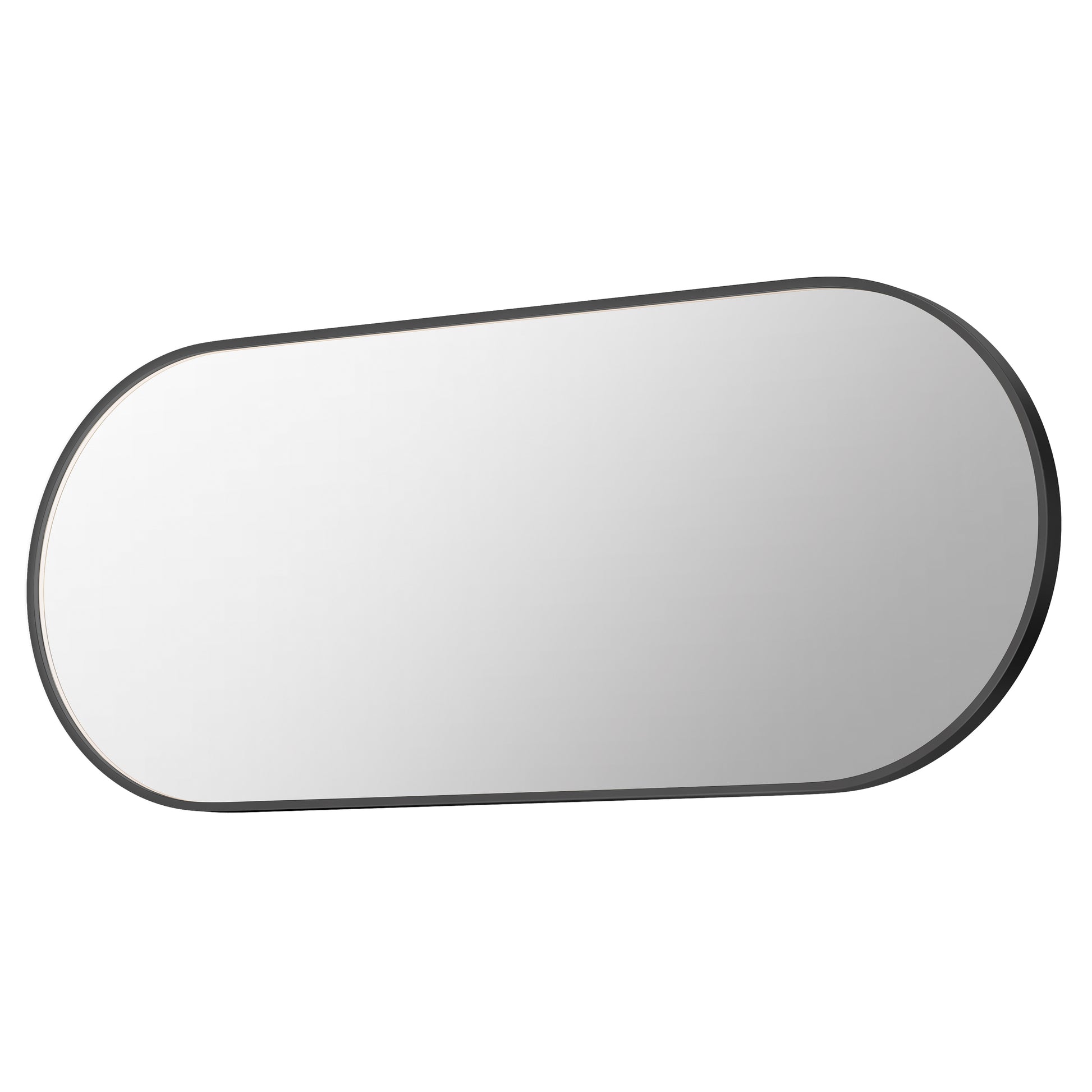 Elisse Oval 28" x 68" Oval LED Mirror Black by ET2