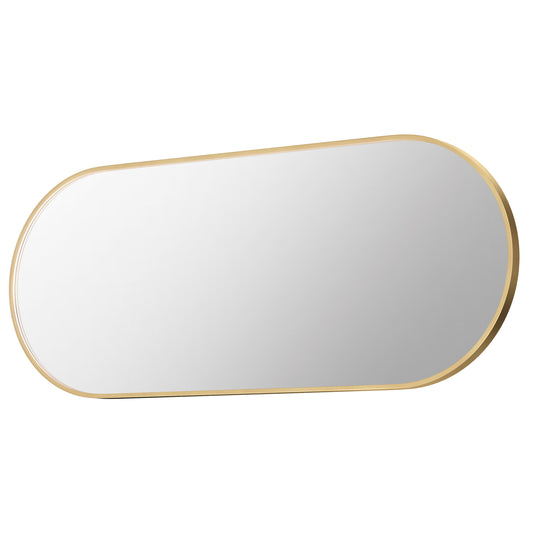 Elisse 68"X28" Oval LED Mirror Gold by ET2