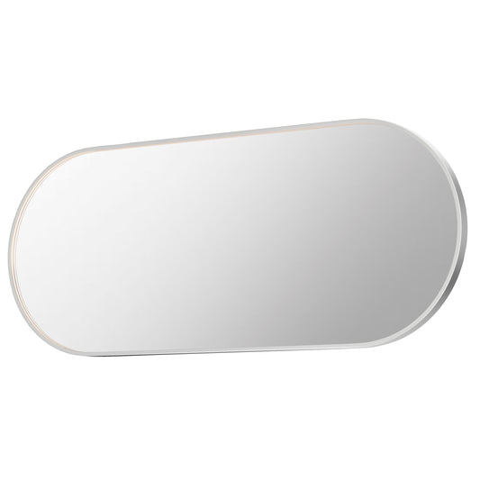 Elisse 68x28 Oval SN LED MIRROR Satin Nickel by ET2