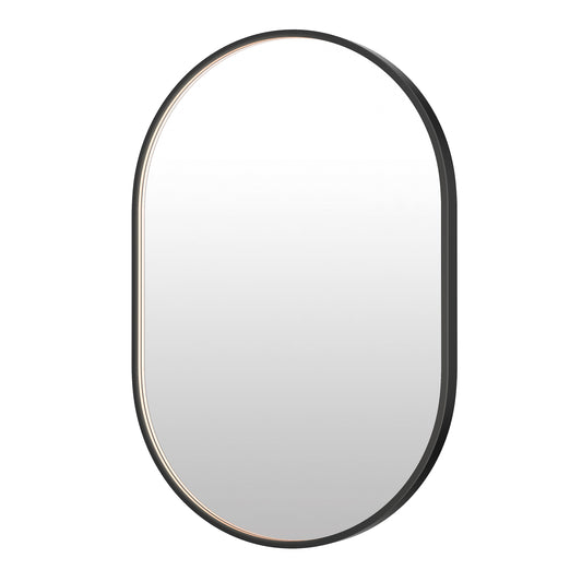 Elisse 24x36 Oval BK LED MIRROR Black by ET2