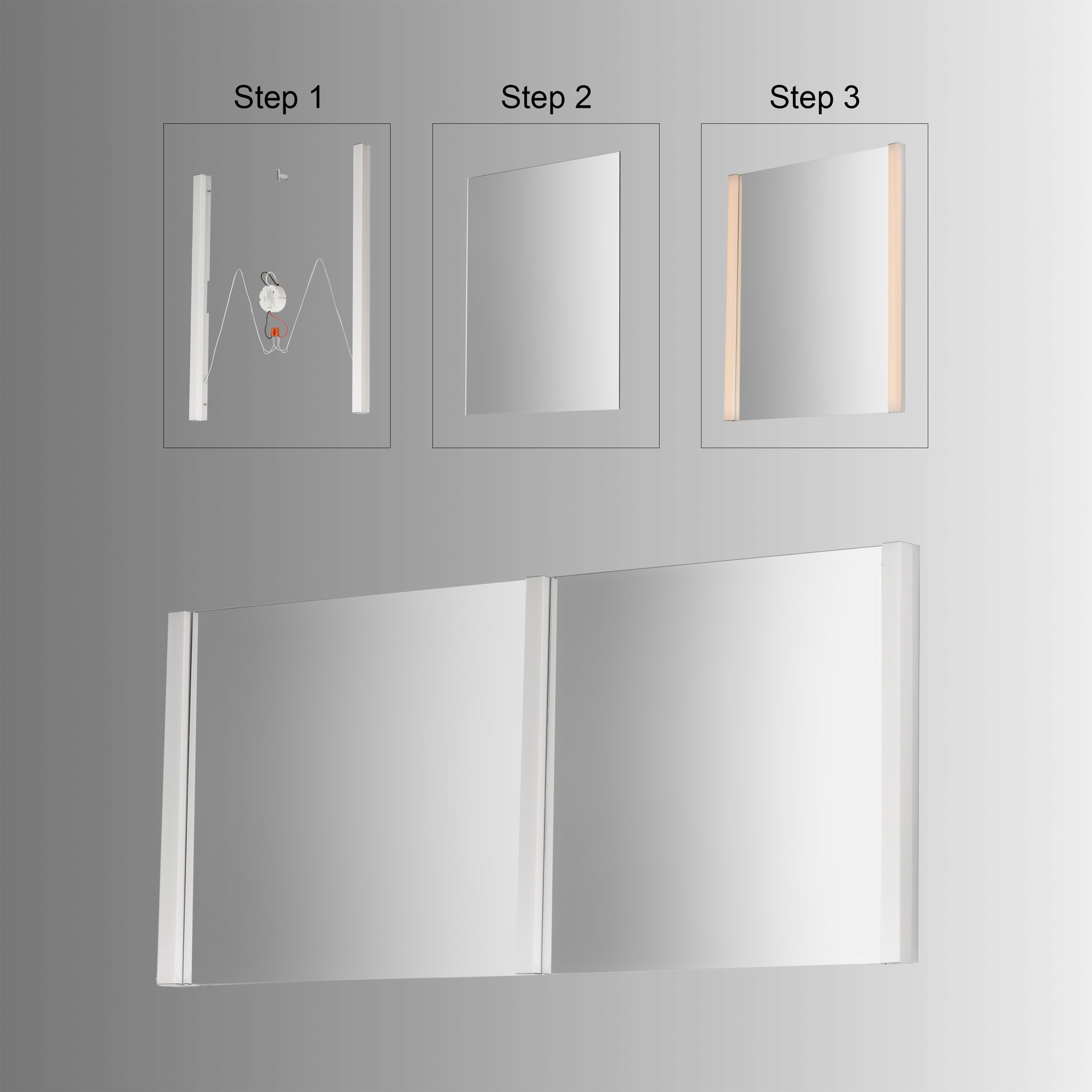 Luminance 33"W x 36"H LED Mirror Kit Polished Chrome by ET2