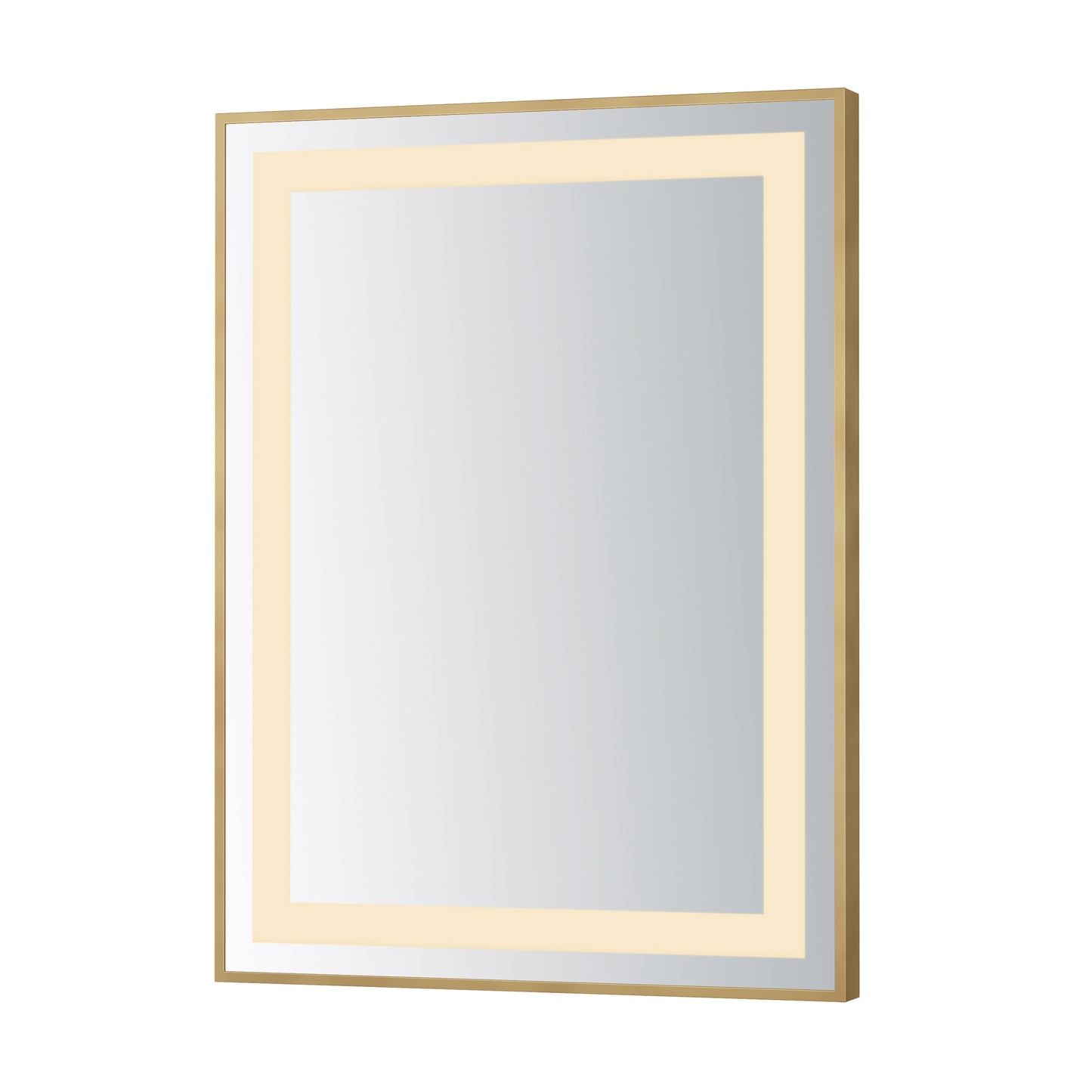 Framed 24x32 LED Mirror 3CCT Gold by ET2