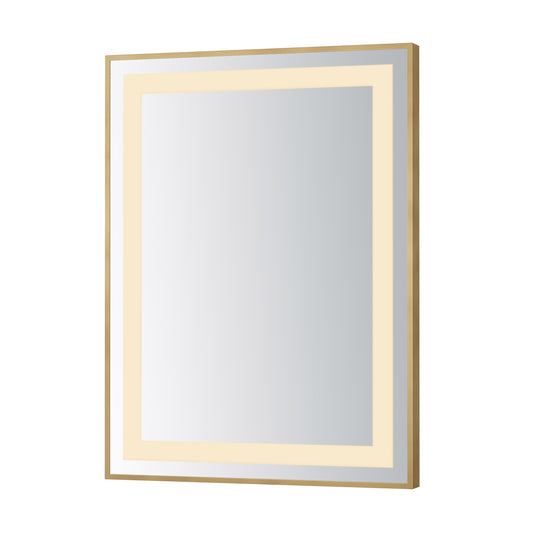 Framed 24x32 LED Mirror 3CCT Gold by ET2