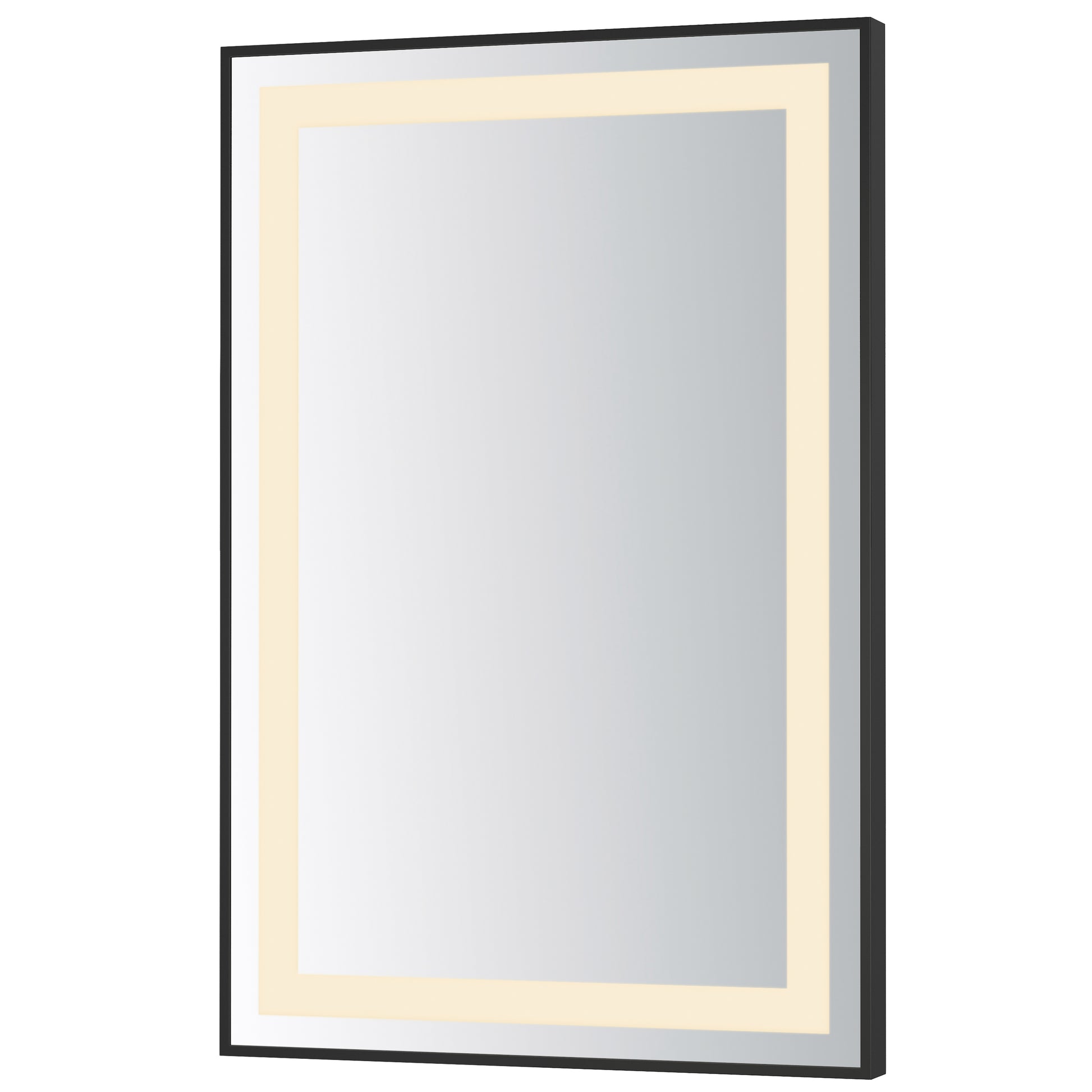Framed 24x36 LED Mirror 3CCT Black by ET2