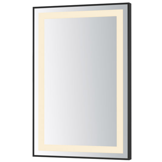 Framed 24x36 LED Mirror 3CCT Black by ET2