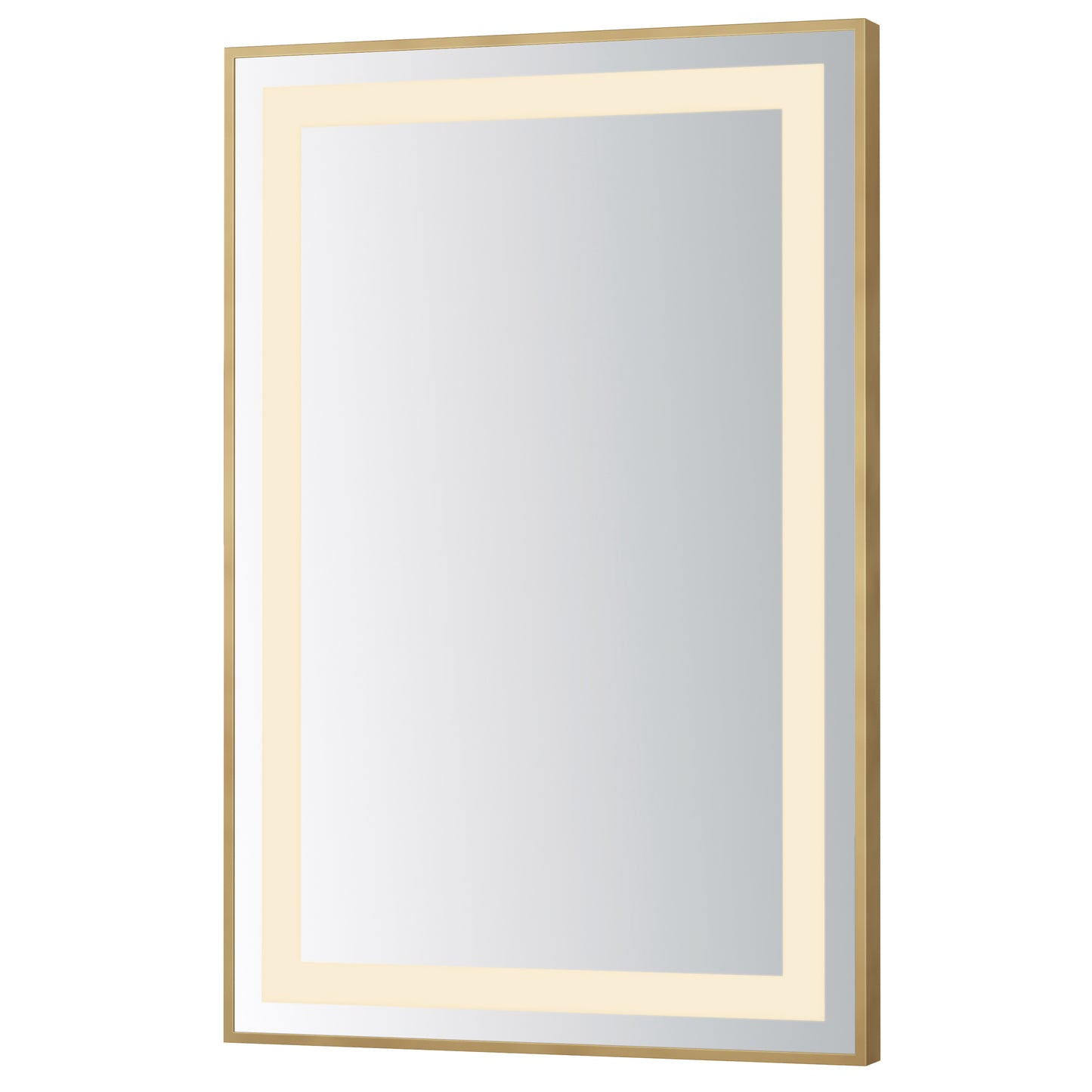 Framed 24x36 LED Mirror 3CCT Gold by ET2