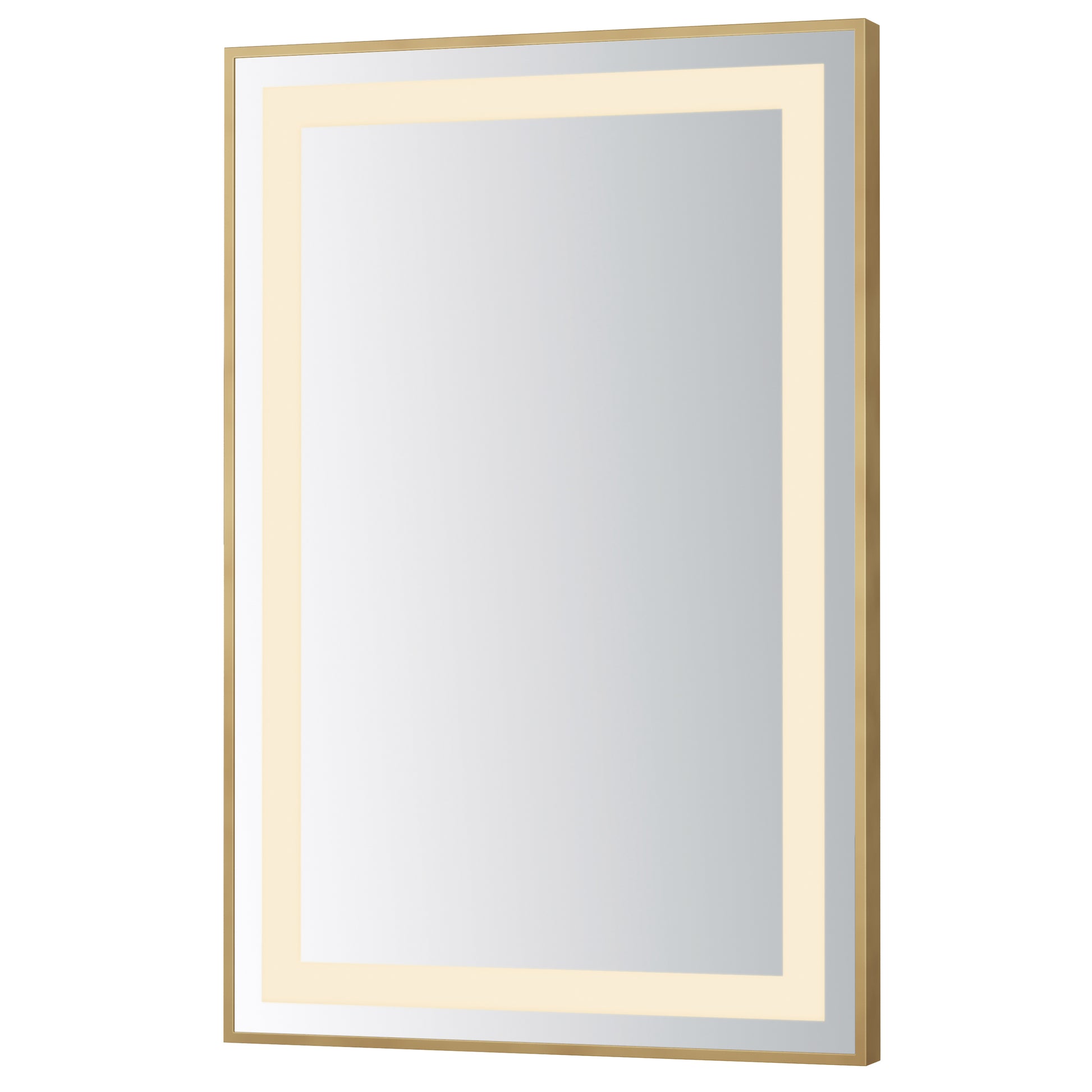 Framed 24x36 LED Mirror 3CCT Gold by ET2