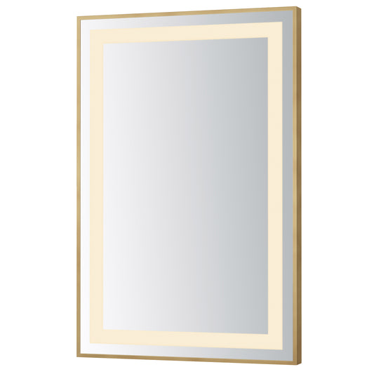 Framed 24x36 LED Mirror 3CCT Gold by ET2