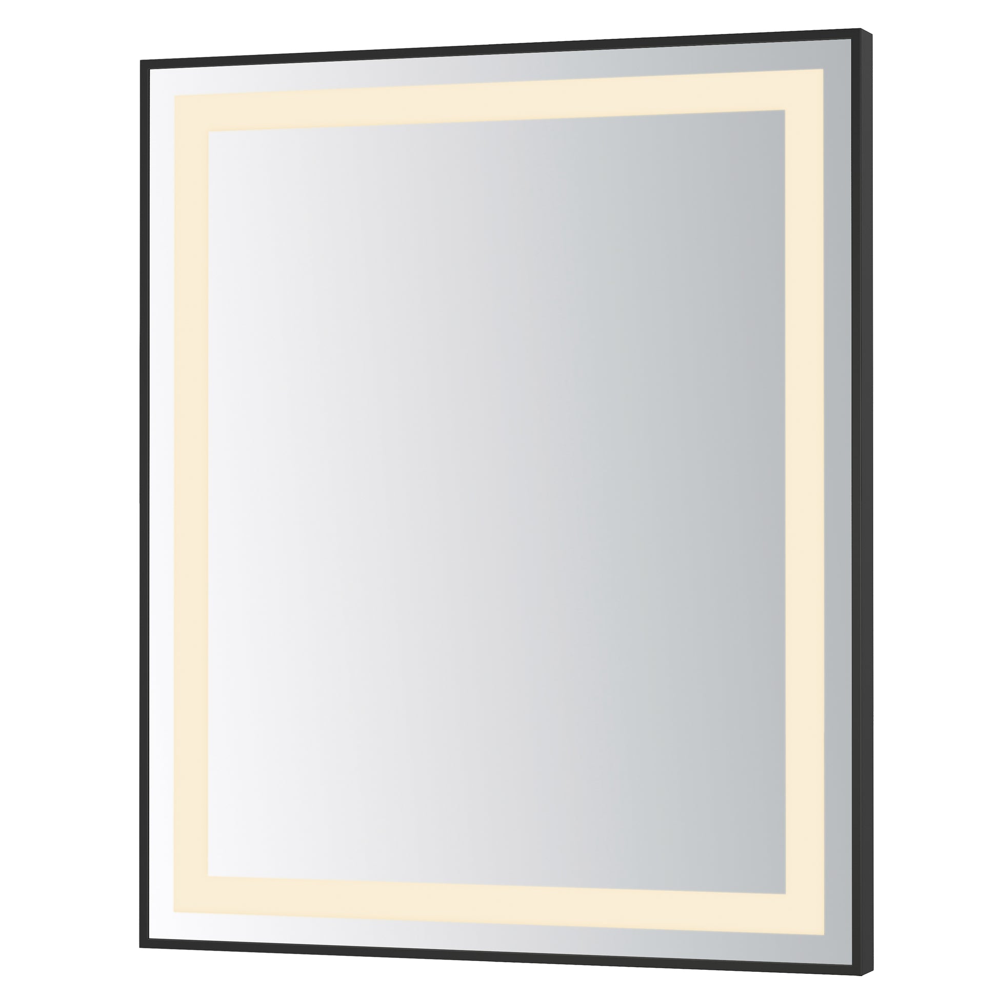 Framed 30x36 LED Mirror 3CCT Black by ET2