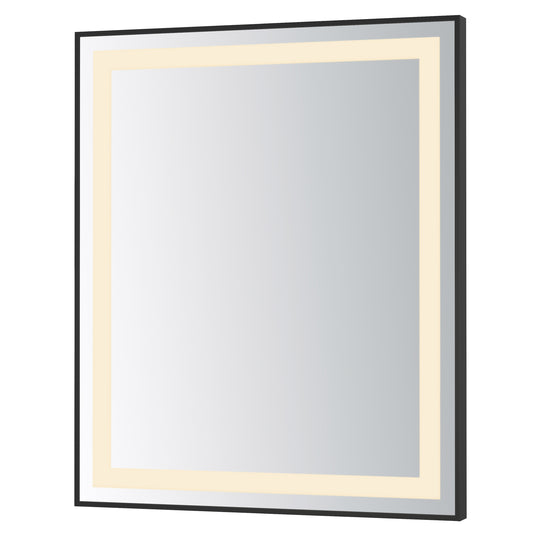 Framed 30x36 LED Mirror 3CCT Black by ET2