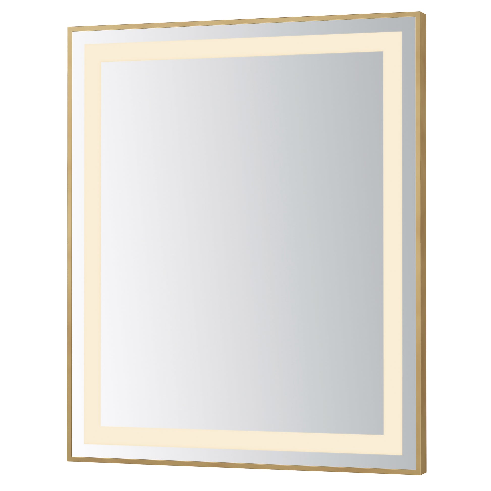 Framed 30x36 LED Mirror 3CCT Gold by ET2