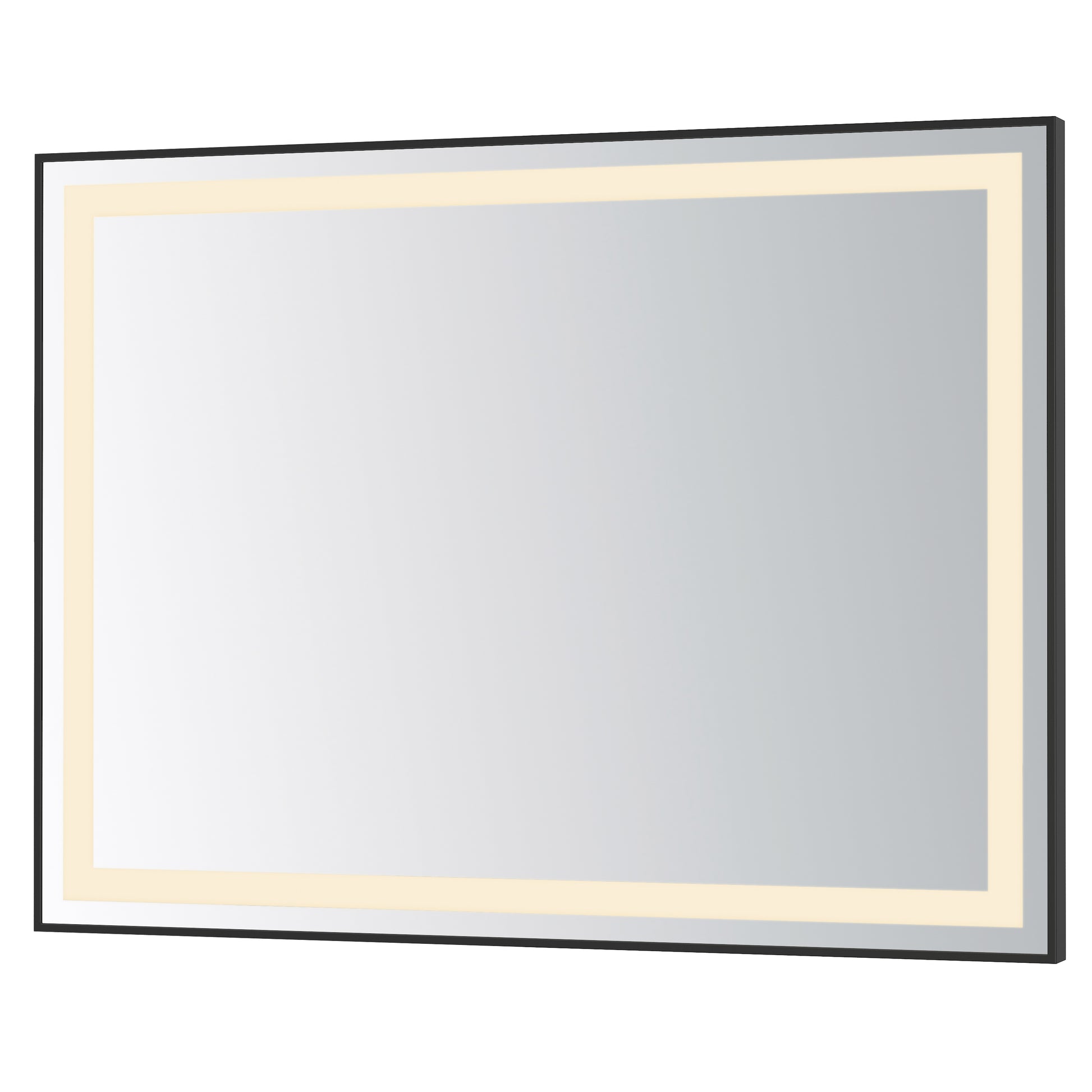 Framed 48x36 LED Mirror 3CCT Black by ET2