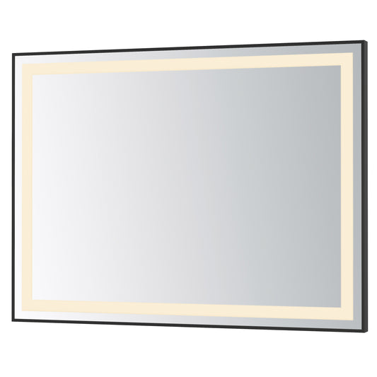 Framed 48x36 LED Mirror 3CCT Black by ET2