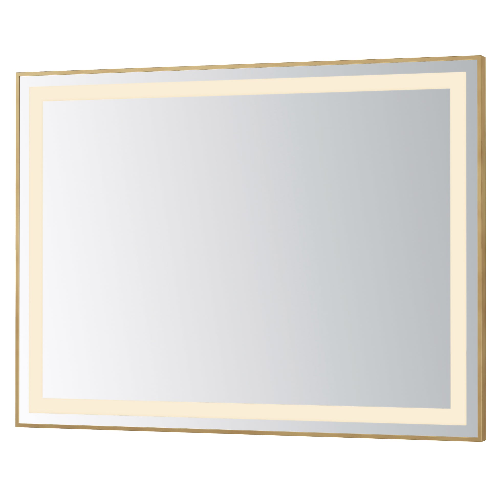 Framed 48x36 LED Mirror 3CCT Gold by ET2