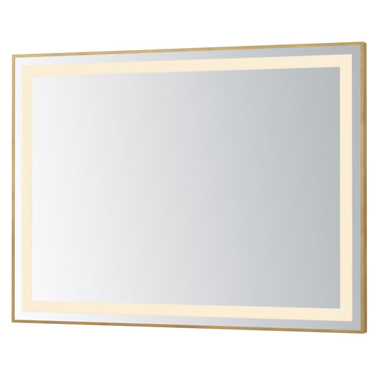 Framed 48x36 LED Mirror 3CCT Gold by ET2