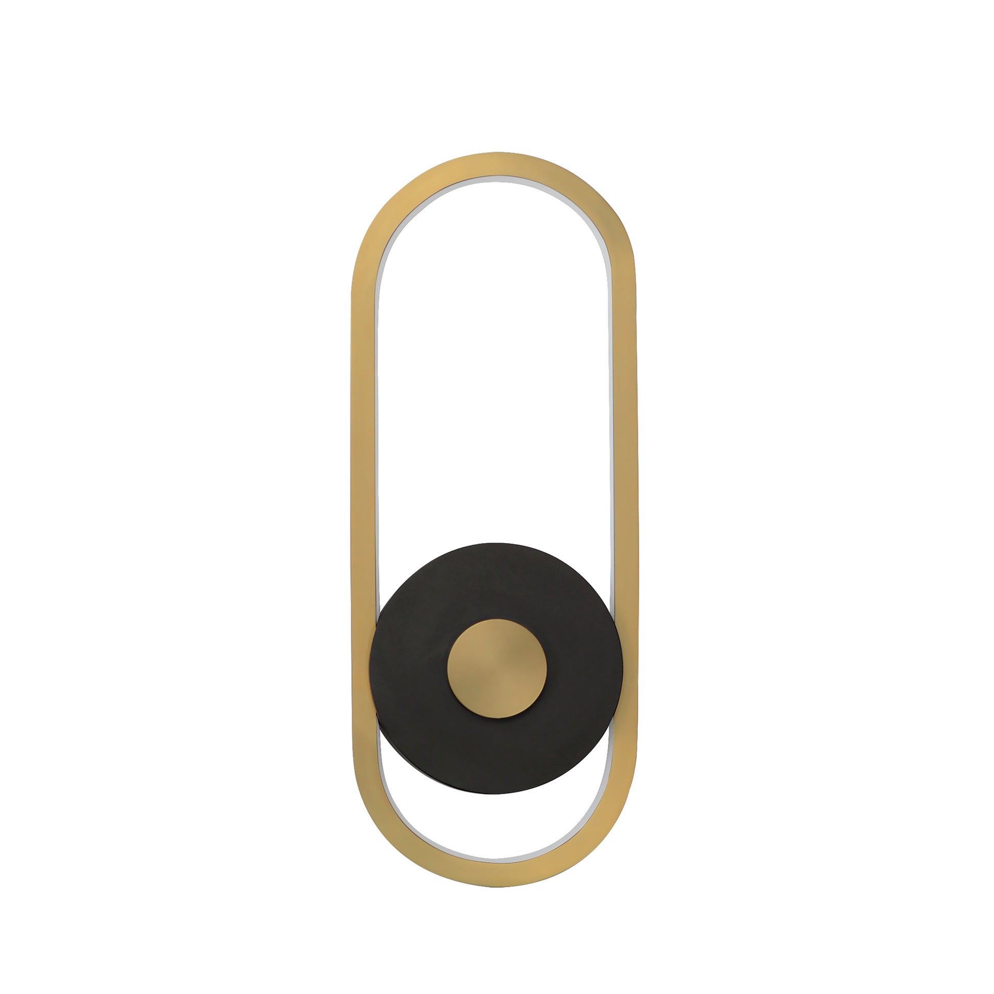 Gravity Medium Outdoor LED Sconce Black/Gold by ET2