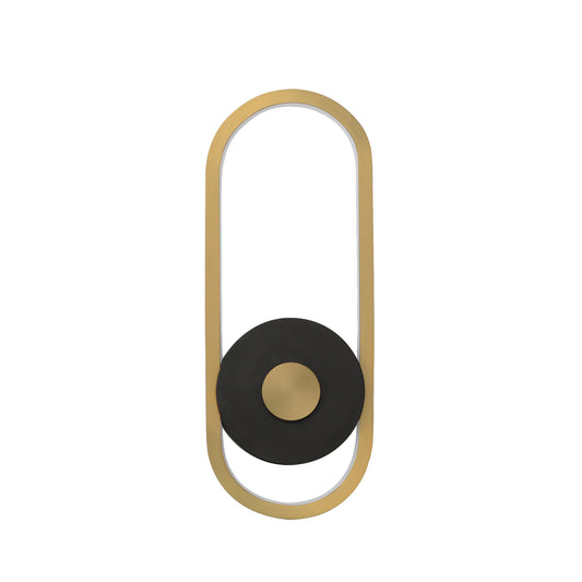 Gravity Medium Outdoor LED Sconce Black/Gold by ET2