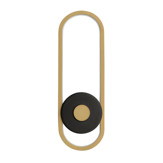 Gravity Large Outdoor LED Sconce Black/Gold by ET2