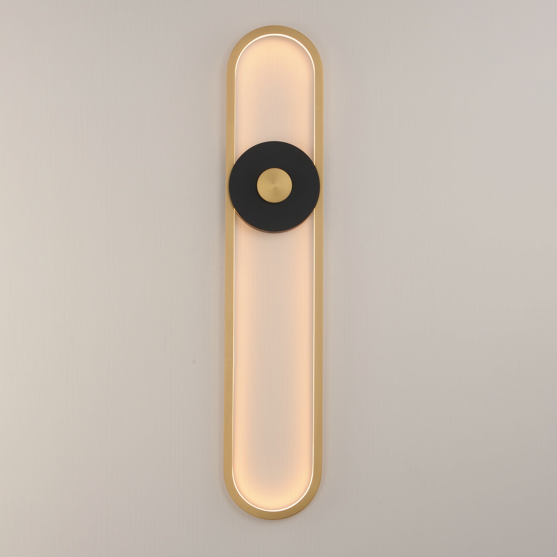 Gravity X-Large Outdoor LED Sconce Black/Gold by ET2