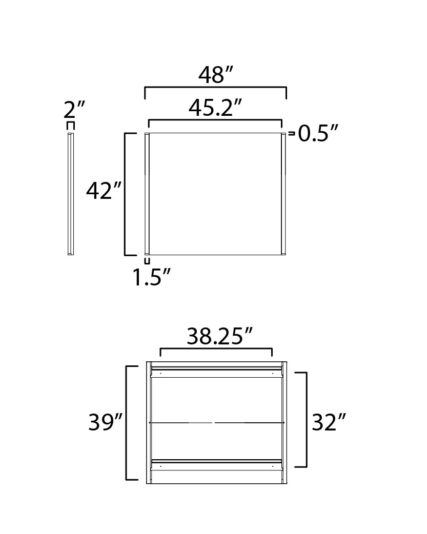 Luminance W48 x H42 LED Mirror 3000k Polished Chrome by ET2